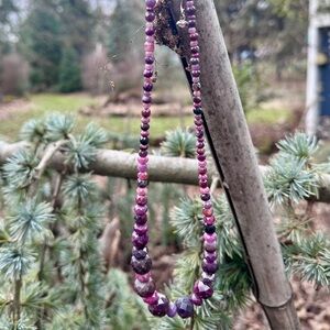 Jay King Natural Ruby & Sapphire (Corundum) Necklace Adjustable 18-21” (516)